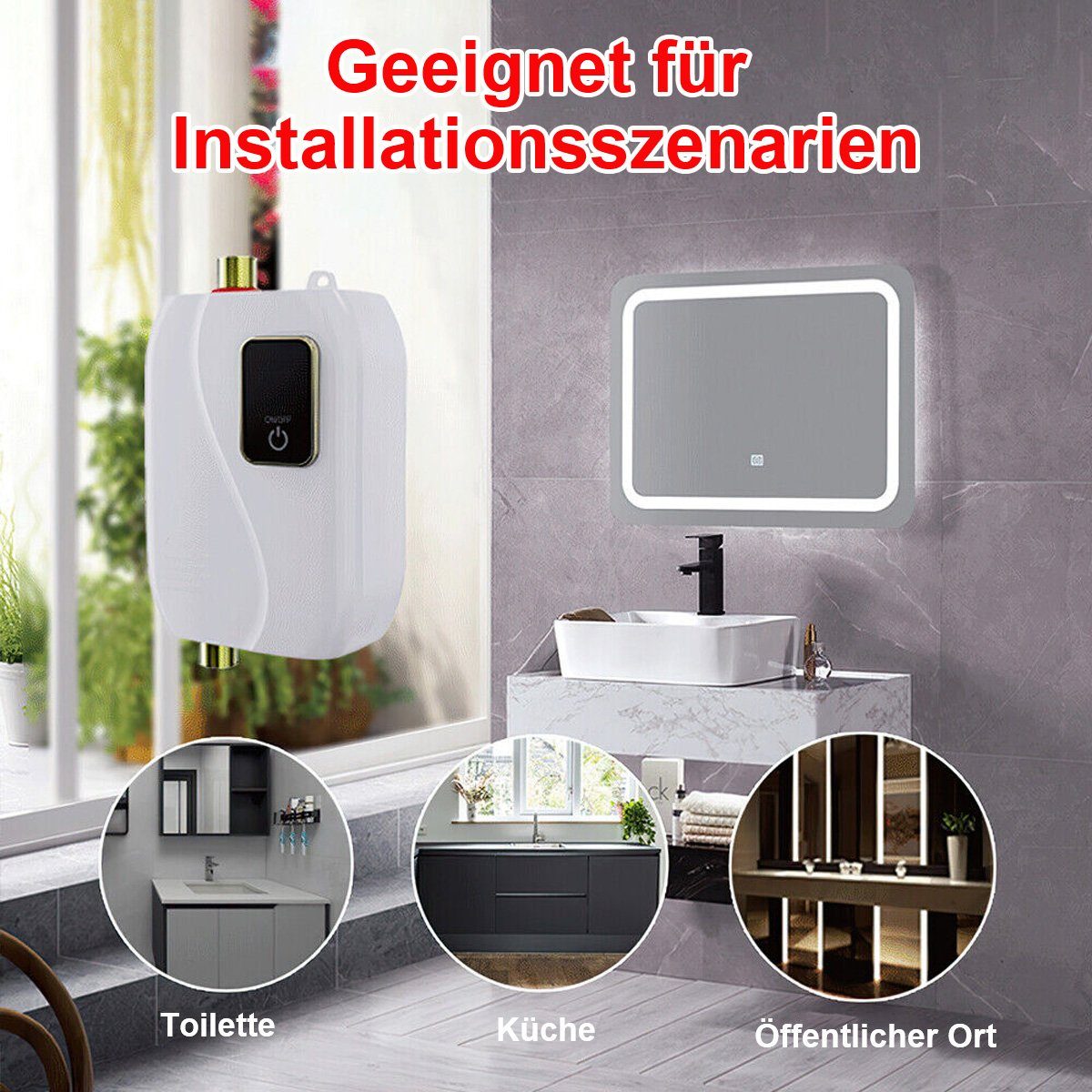 götäzer Klein-Durchlauferhitzer Durchlauferhitzer Mini-Küchenschatz, 1 St., Kleiner Warmwasserbereiter für die Küche mit Schnellheizung