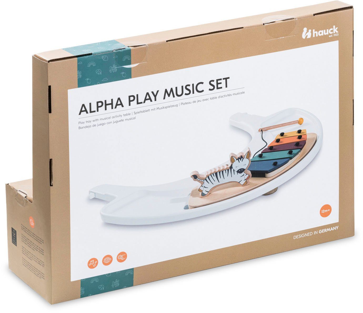 Hauck Hochstuhltablett Alpha Play Music Set Zebra, Holz, Kunststoff, FSC® - schützt Wald - weltweit