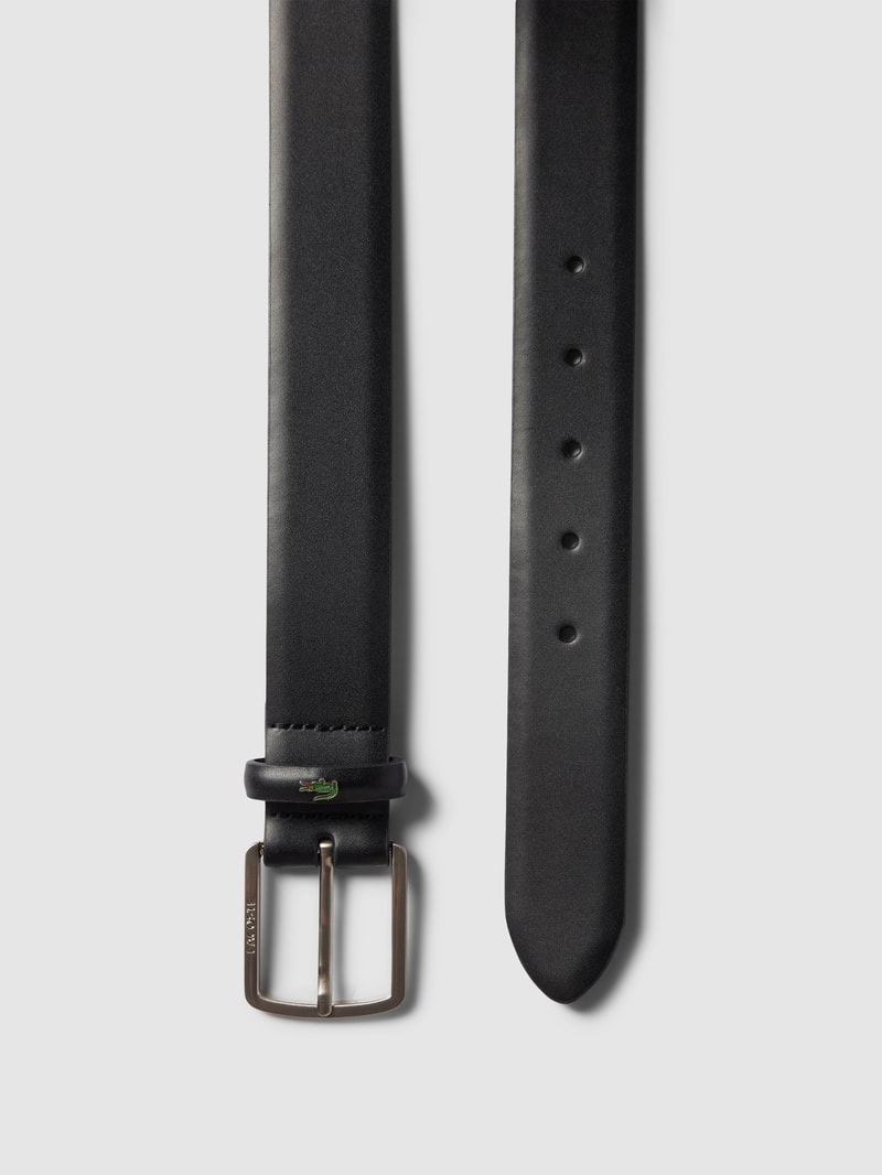 Gürtel aus Leder mit Label-Detail in schwarz