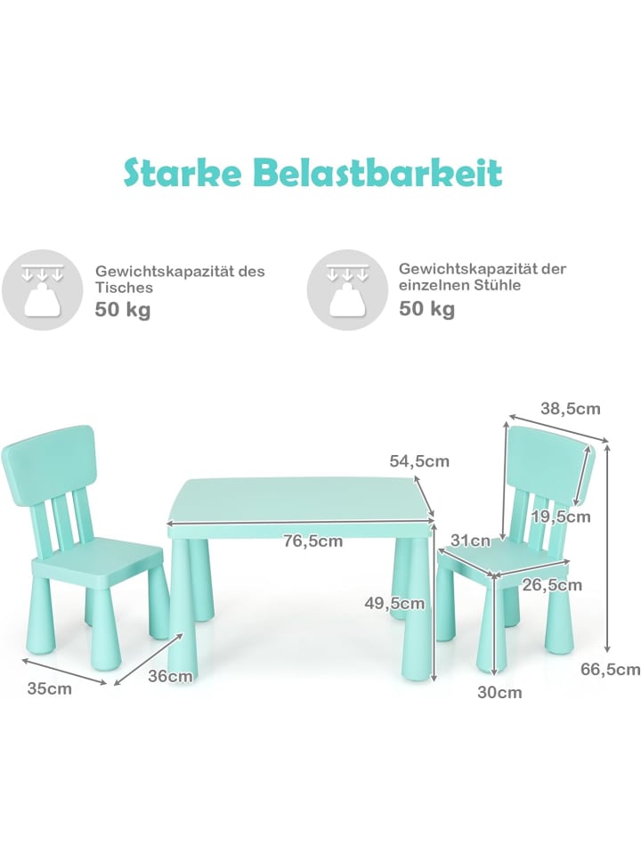COSTWAY Sitzgruppe 3 tlg. Set in Grün günstig kaufen onesize