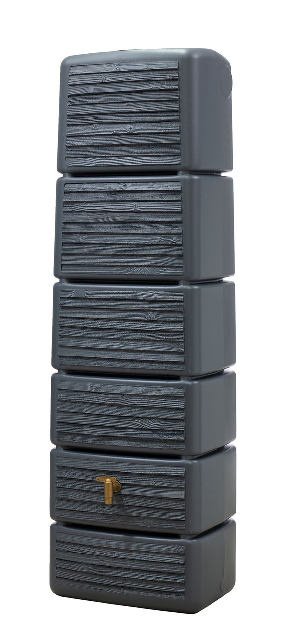 4rain SLIM WOOD DECOR Wandtank 330 Liter graphite grey