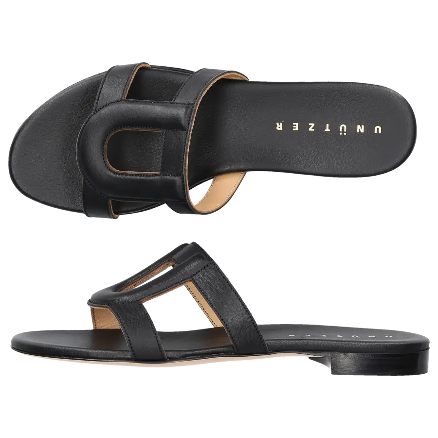 Unützer - Pantoletten 942800 Kalbsleder - schwarz