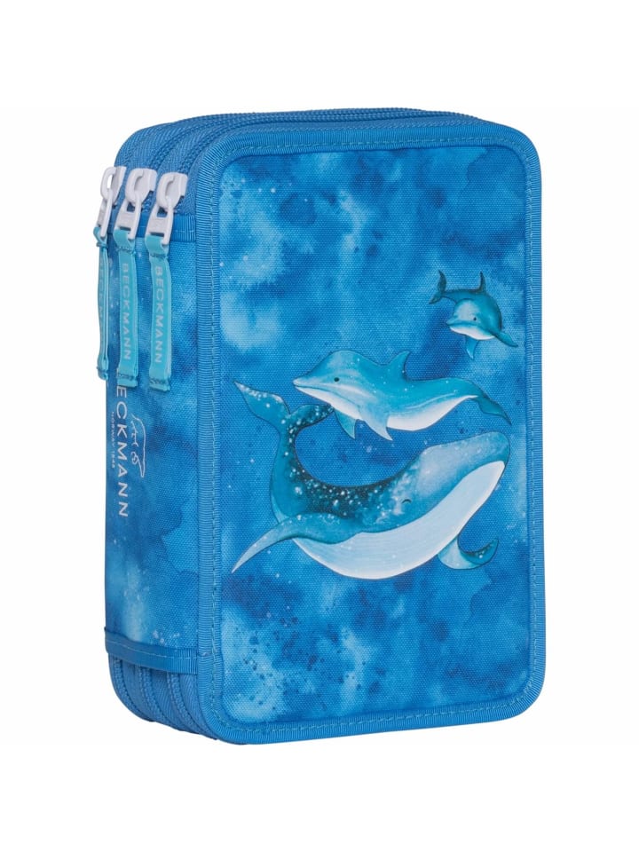 BECKMANN 3-Fächrige Federmappe Ocean in blau günstig kaufen onesize