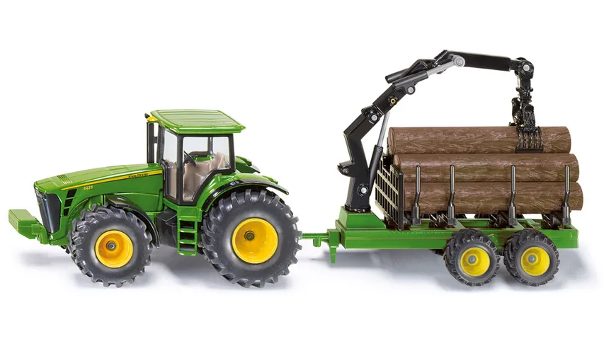 SIKU 1954 Farmer - Traktor mit Forstanhänger