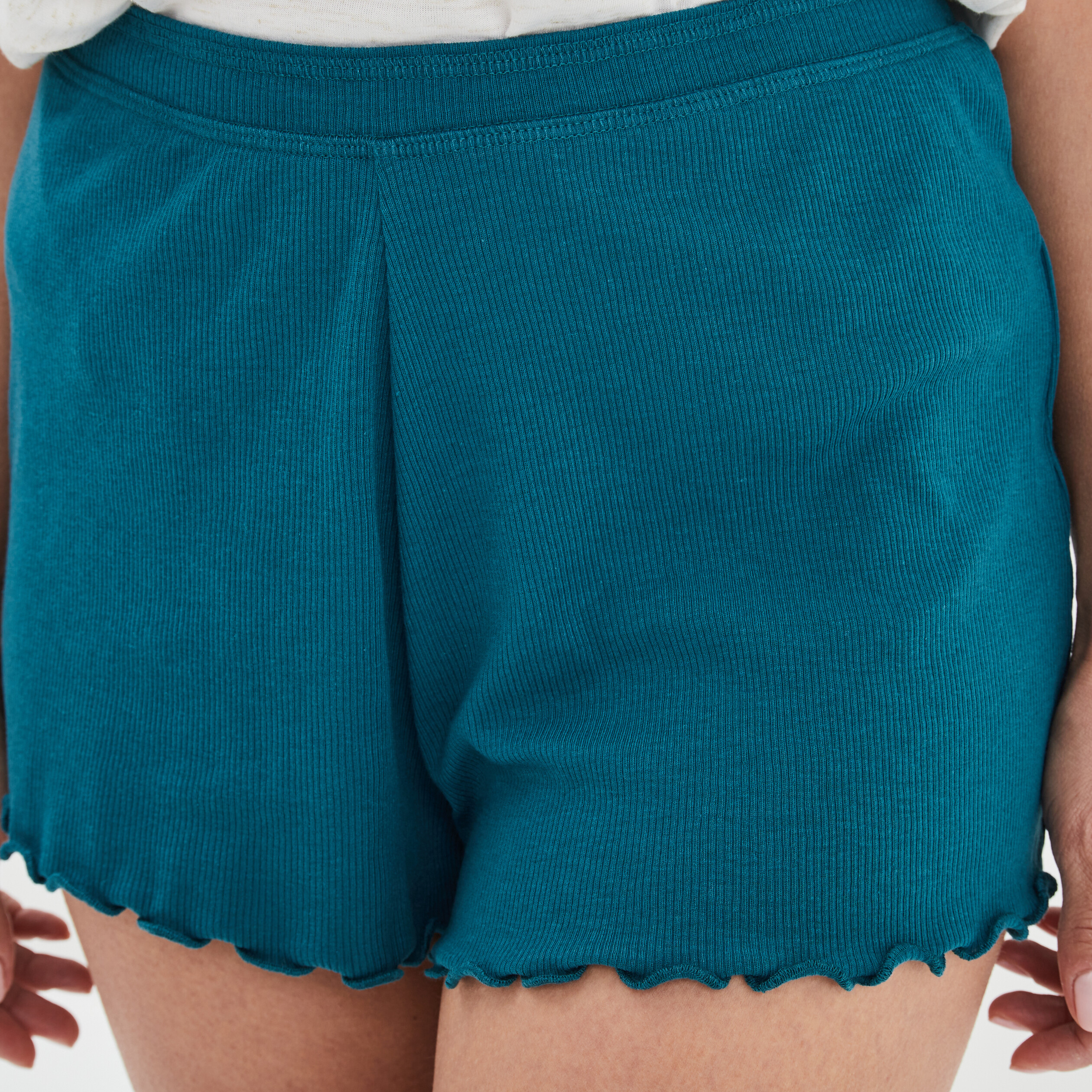 Bas de pyjama short bleu canard femme | La Halle