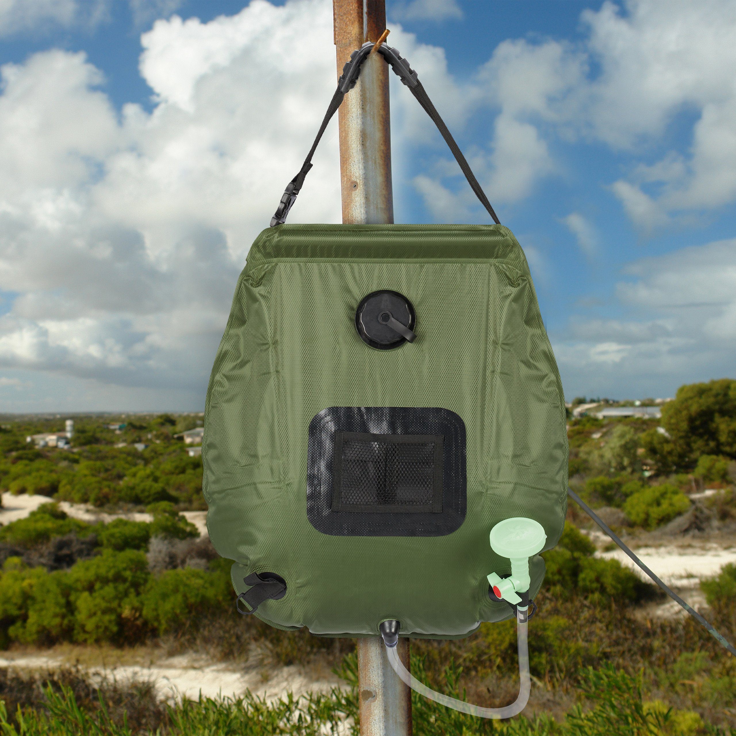 relaxdays Solardusche Solar Campingdusche 20 Liter