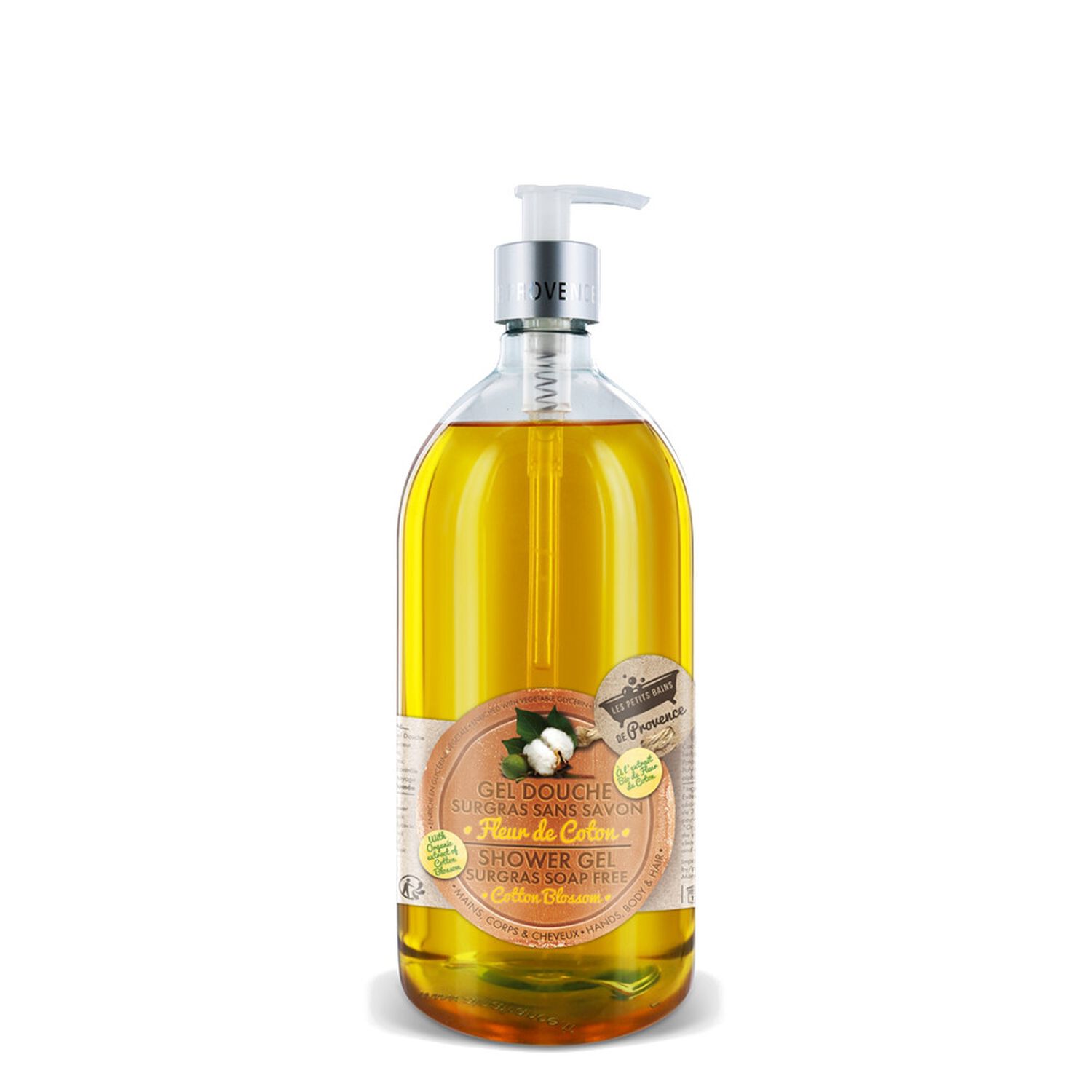Les Petits Bains de Provence Gel Douche Surgras Sans Savon Parfum Fleur de Coton