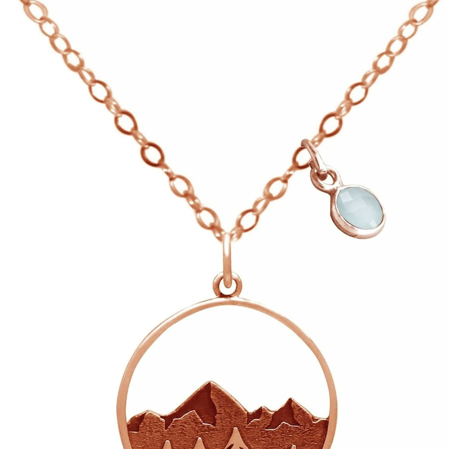 Kette mit Anhänger 'Alpin Berge Chalcedon'