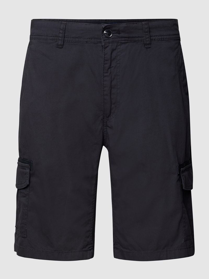 Slim Fit Cargo-Shorts mit Label-Stitching in marineblau