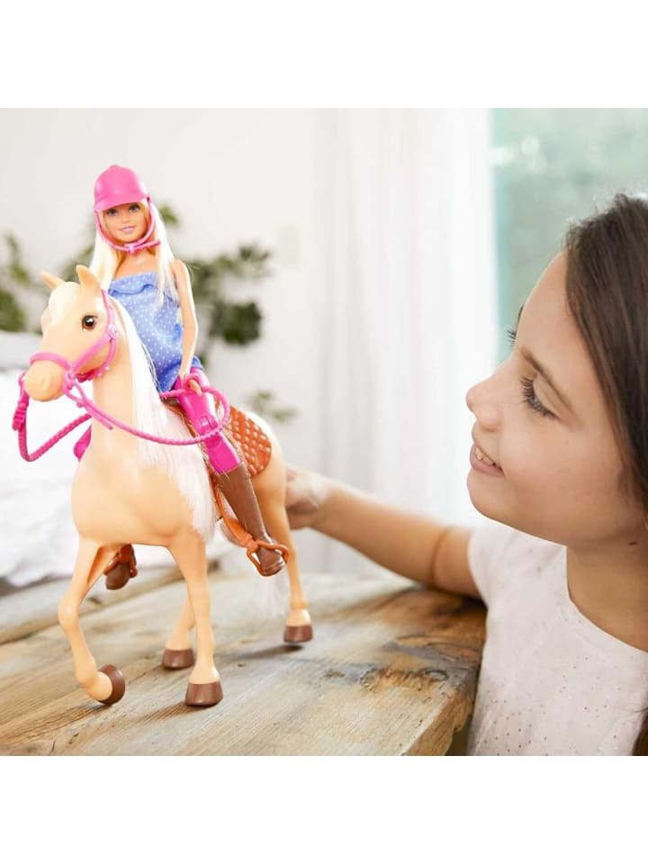 Barbie Reitspaß Spiel-Set | Mattel FXH13 | Puppe Barbie mit Pferd & Zubehör günstig kaufen onesize