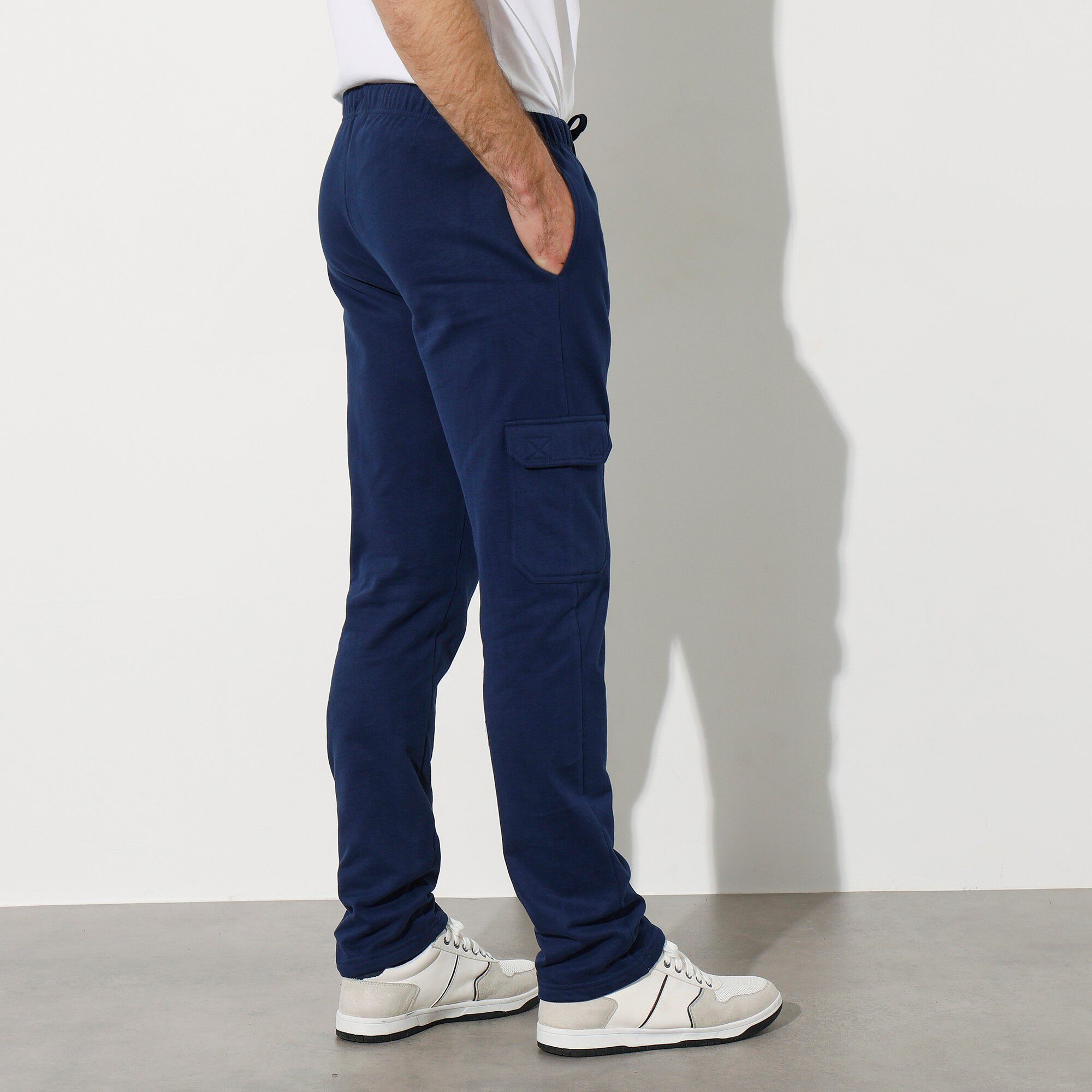 Pantalon molleton cargo bas droits