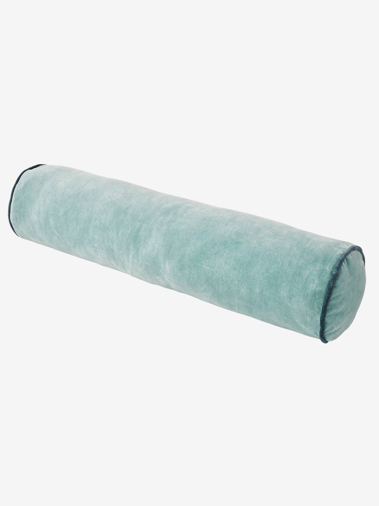 Traversin velours bleu