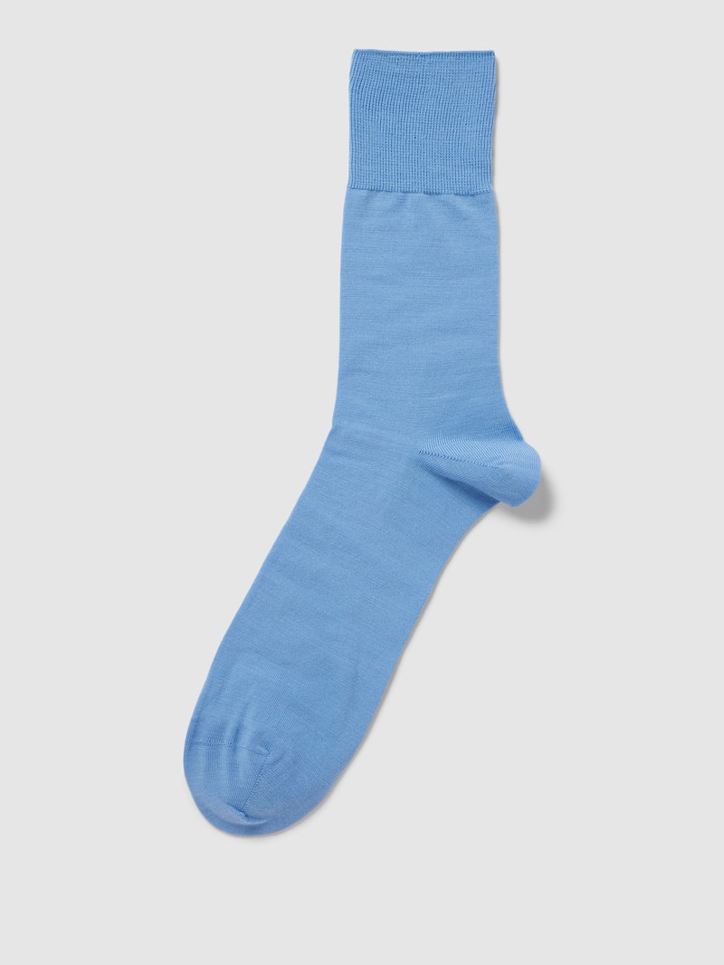 Socken mit elastischem Rippenbündchen Modell 'AIRPORT' in hellblau