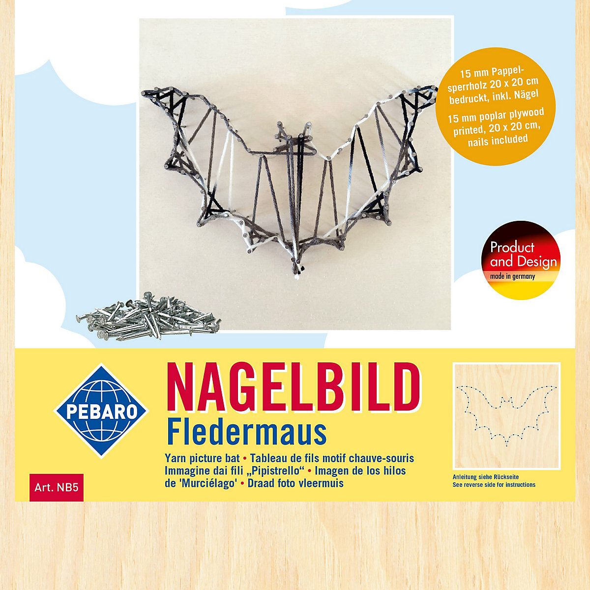 Nagelbild Fledermaus, NB5