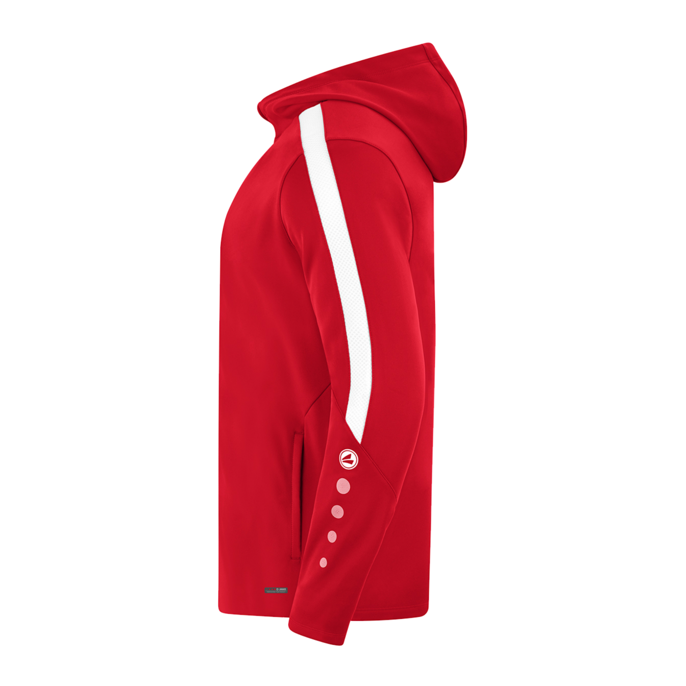 JAKO Power Kapuzenjacke Kids Rot Weiss F100
