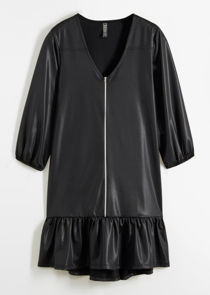 Kleid in Lederimitatoptik