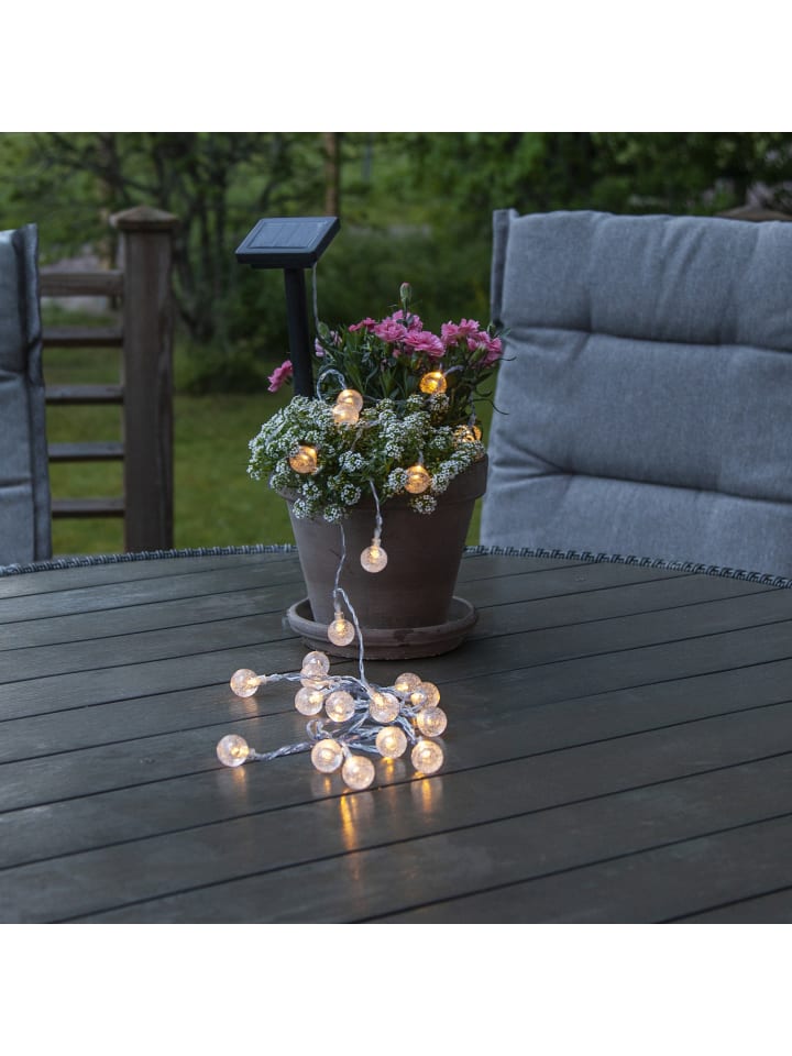 STAR Trading LED Solar Lichterkette 20 Mini Kugeln L: 4,75m in transparent günstig kaufen onesize