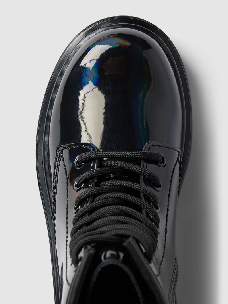 Boots aus Leder in schwarz
