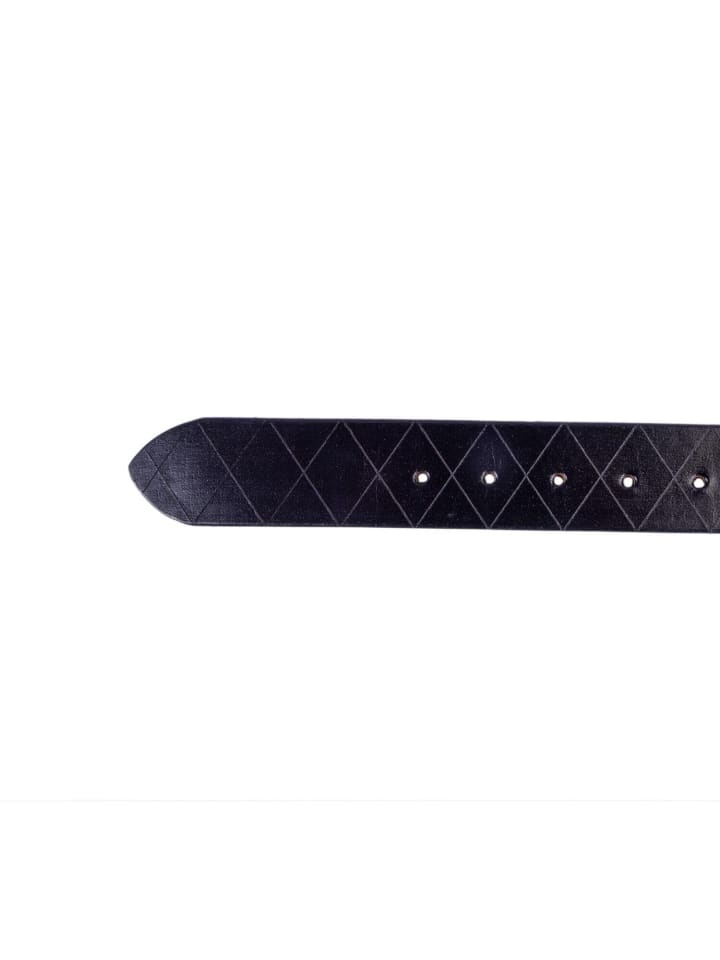 Alpenleder Ledergürtel Raute in Schwarz günstig kaufen onesize