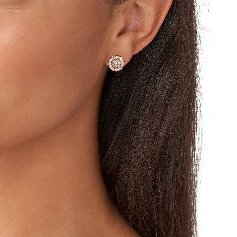 Fossil Boucles d'oreilles à fermoir à poussette Acier inoxydable Boucles d'oreilles