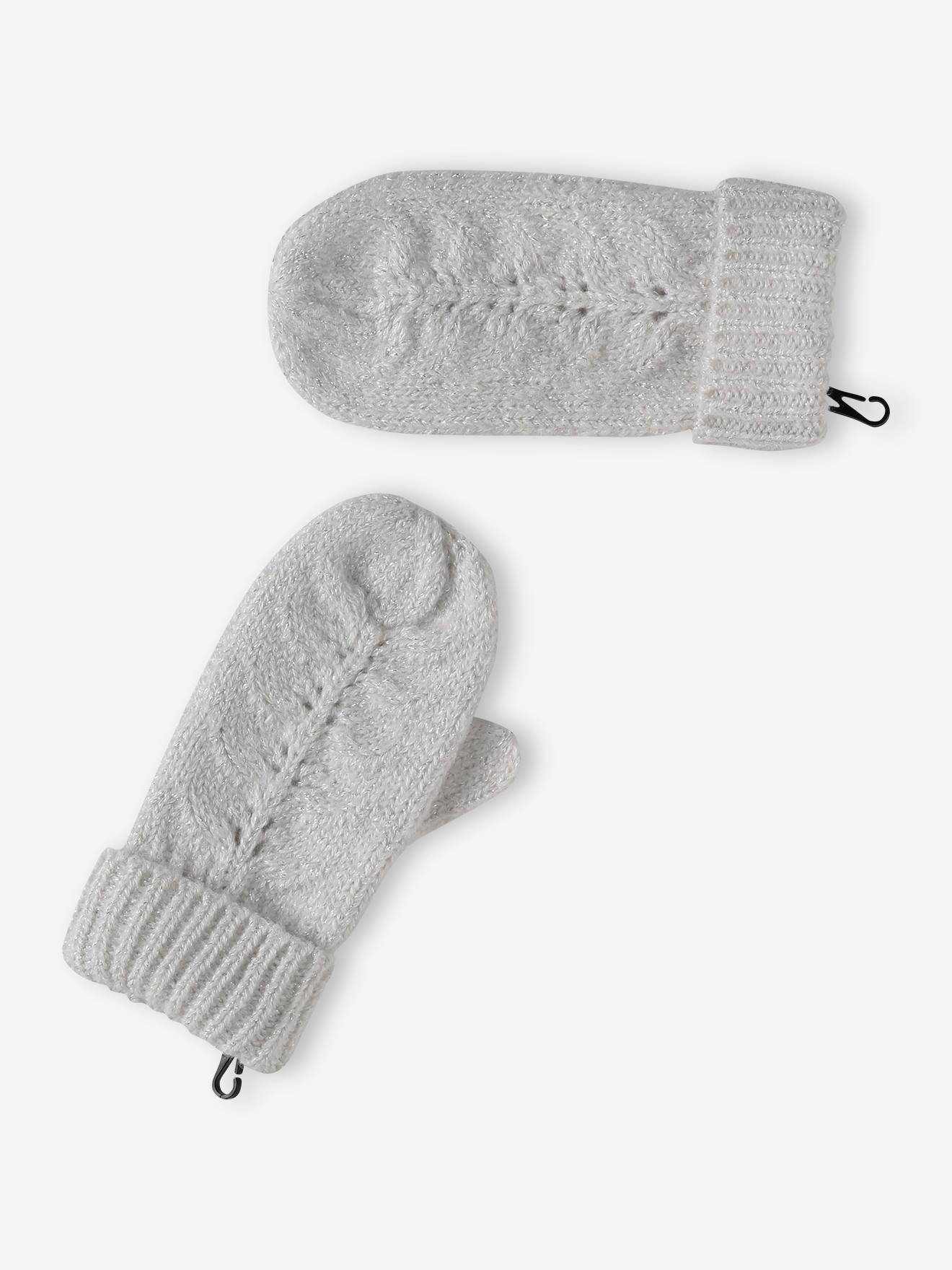 Vertbaudet Mädchen-Set: Mütze, Rundschal & Handschuhe - wollweiß