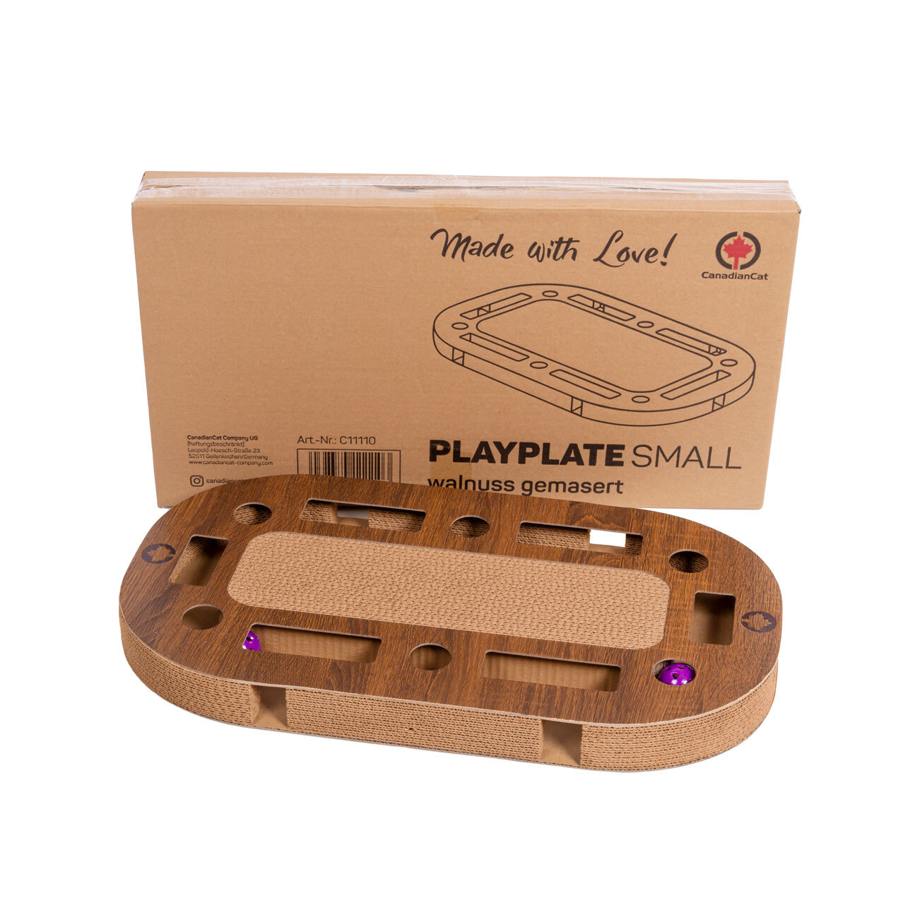 Canadian Cat Company Intelligenzspielzeug Canadian Cat Company Katzenspielplatz PlayPlate L braun