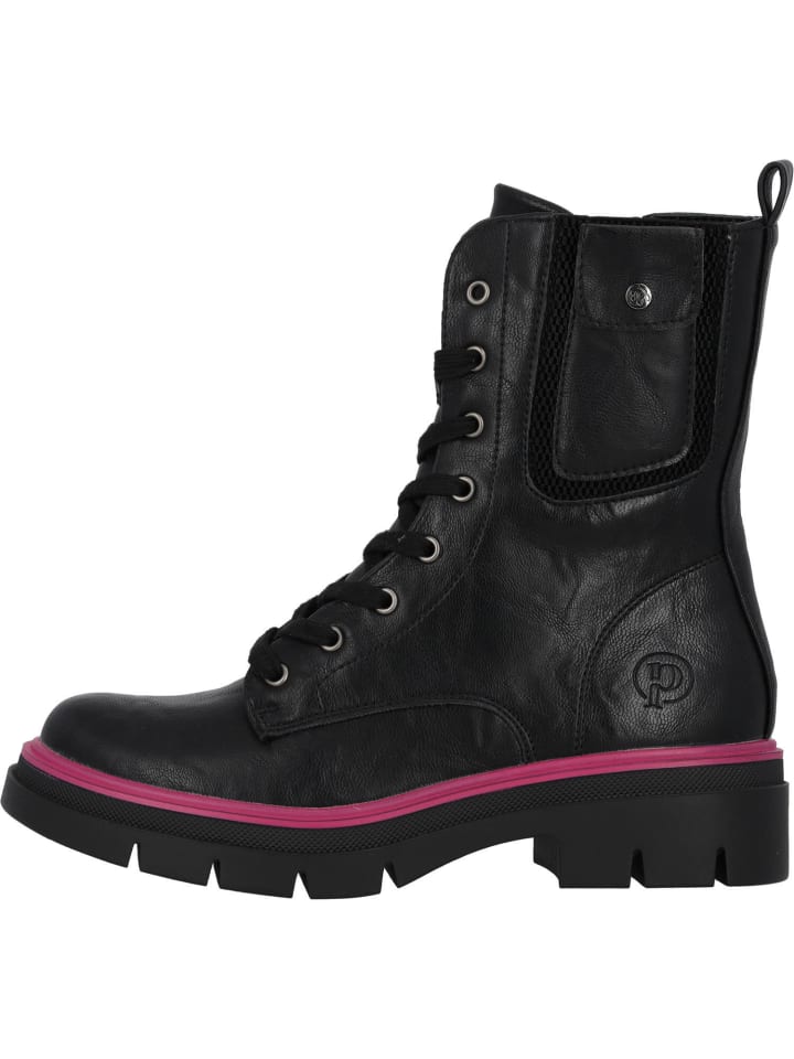 palado Schnürstiefel in black/pink günstig kaufen
