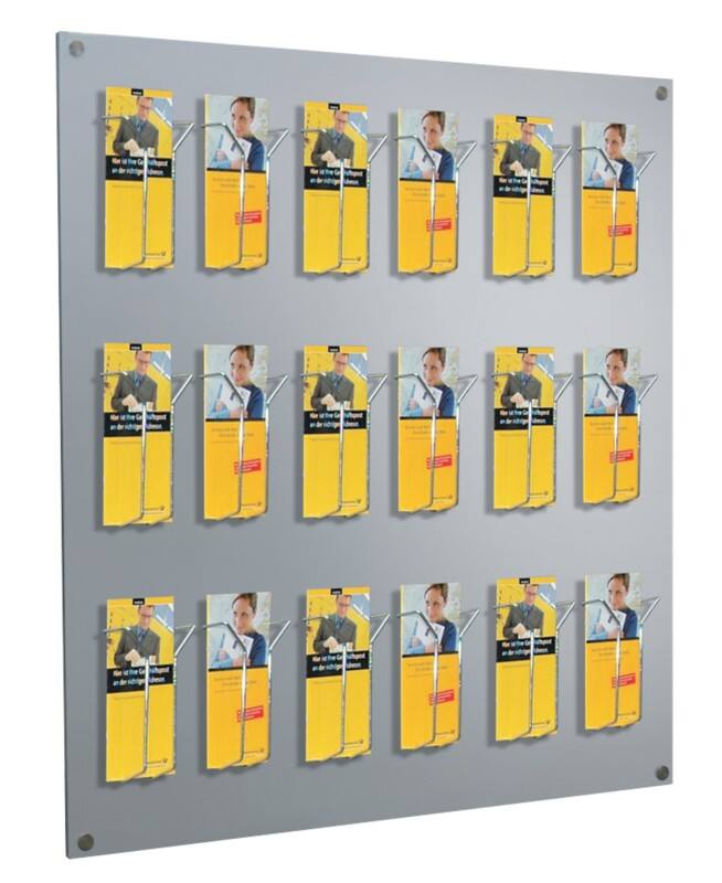 Kerkmann Focus DL Wandprospekthalter Wandmontiert Silber 6203 75 x 6,5 x 100 cm