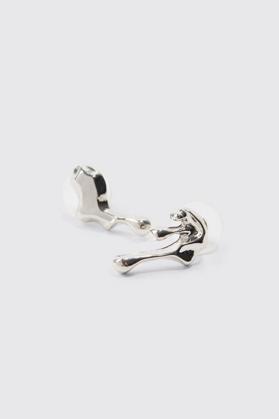 Metall-Ohrringe in Silber