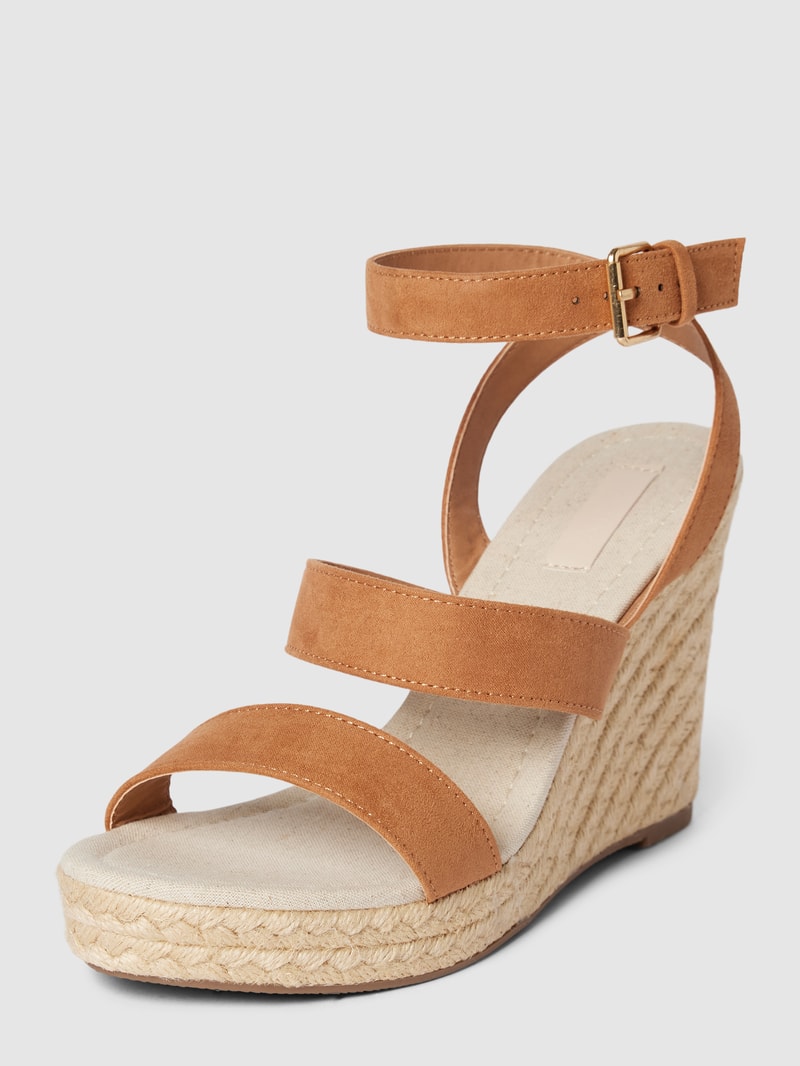 Sandaletten mit hohem Absatz Modell 'AMELIA' in cognac
