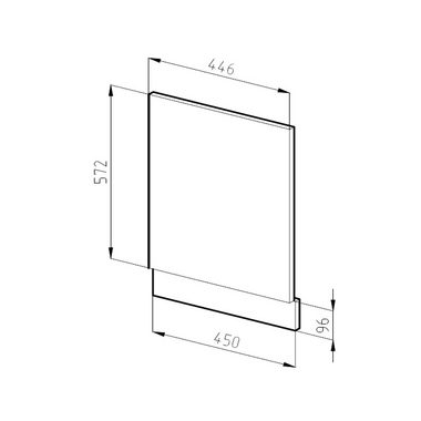 Vicco Sockelblende Geschirrspülerblende 45 cm R-Line Goldkraft