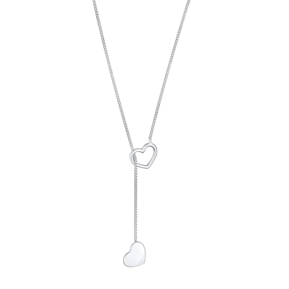 Elli Elli Collier Femmes Y chaîne pendentif coeur amour en argent sterling 925 collier