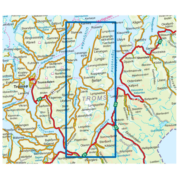 Nordeca - Lyngenhalvoya - Wanderkarte