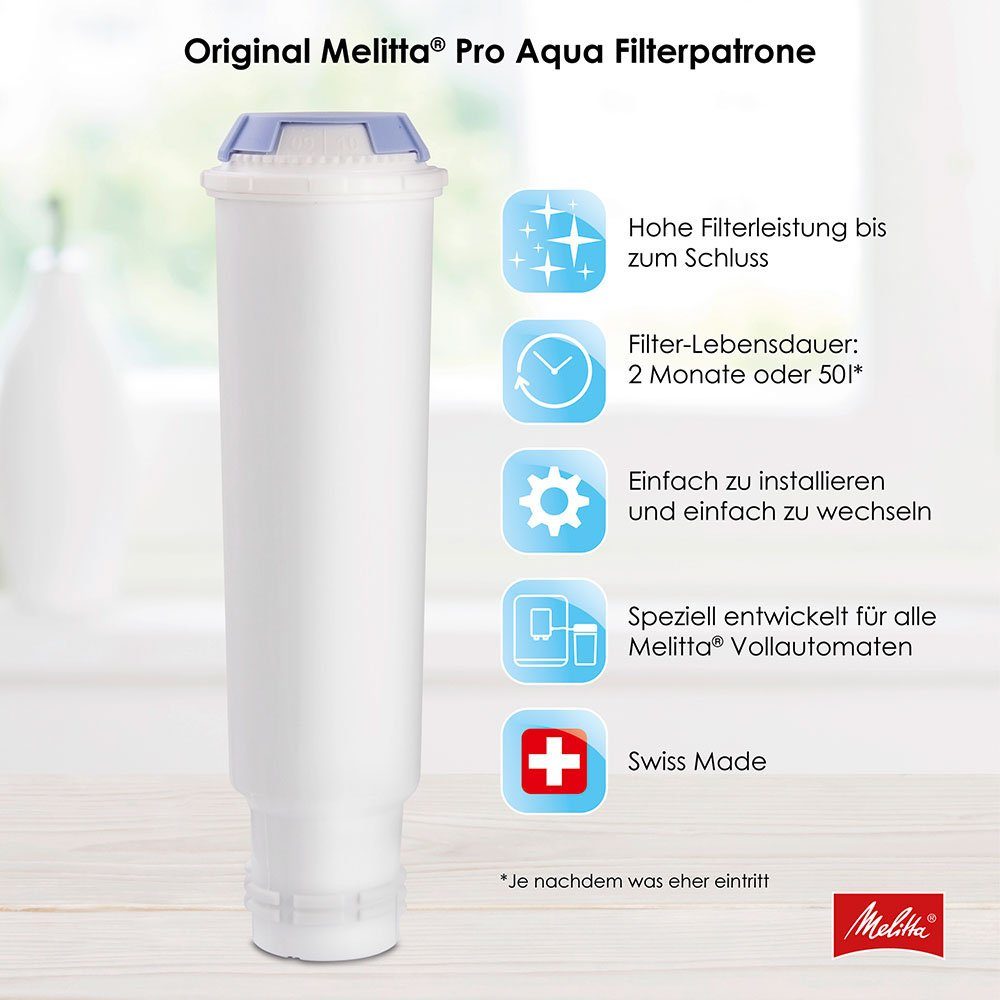 Melitta Wasserfilter PRO AQUA, Zubehör für Claris System in Kaffeevollautomaten