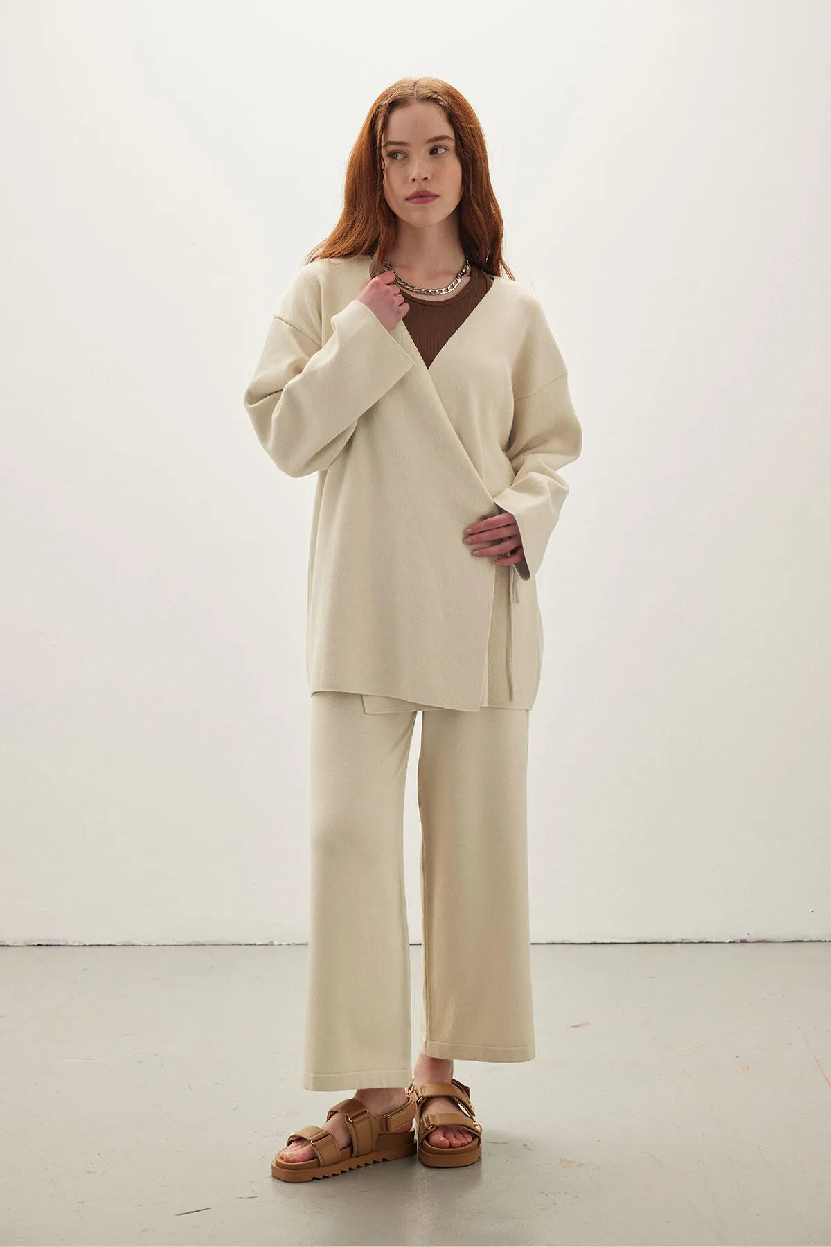 Manuka  Feinstrickhose Beige