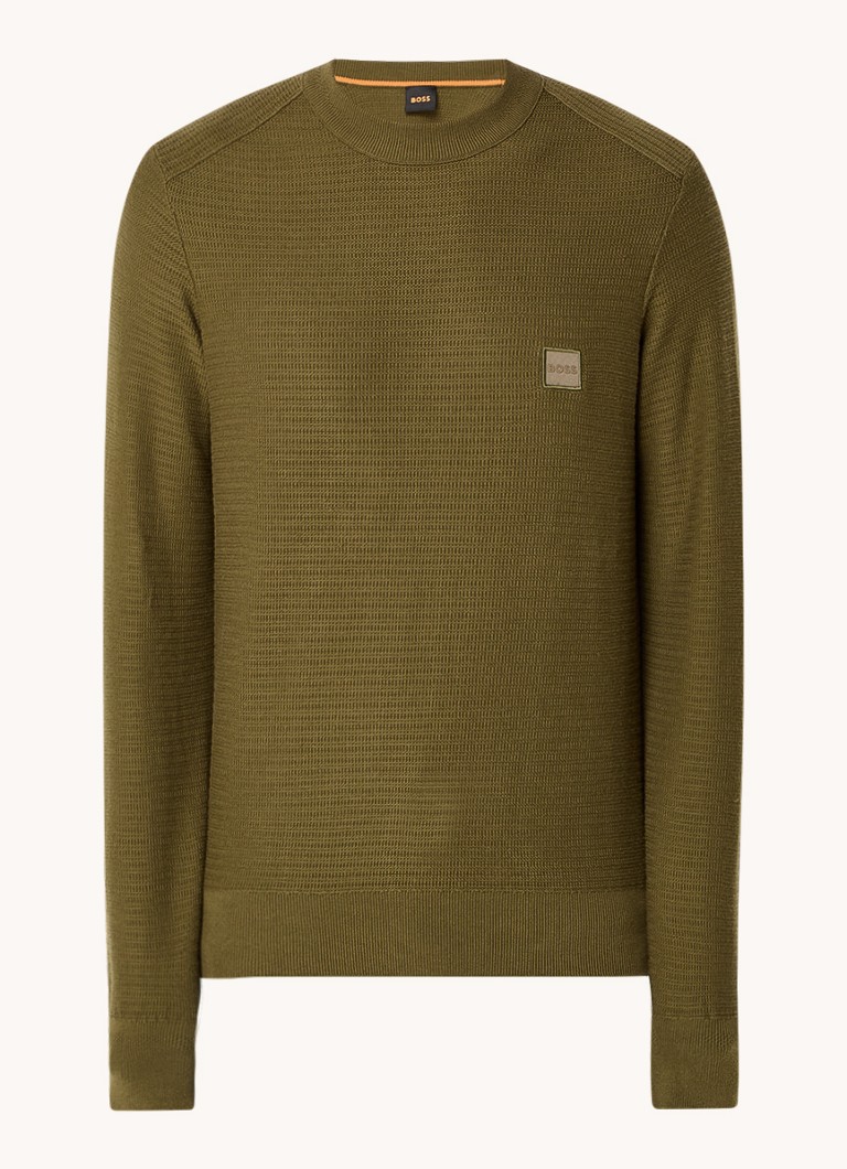 HUGO BOSS Anion fine-knit pullover in cashmere blend