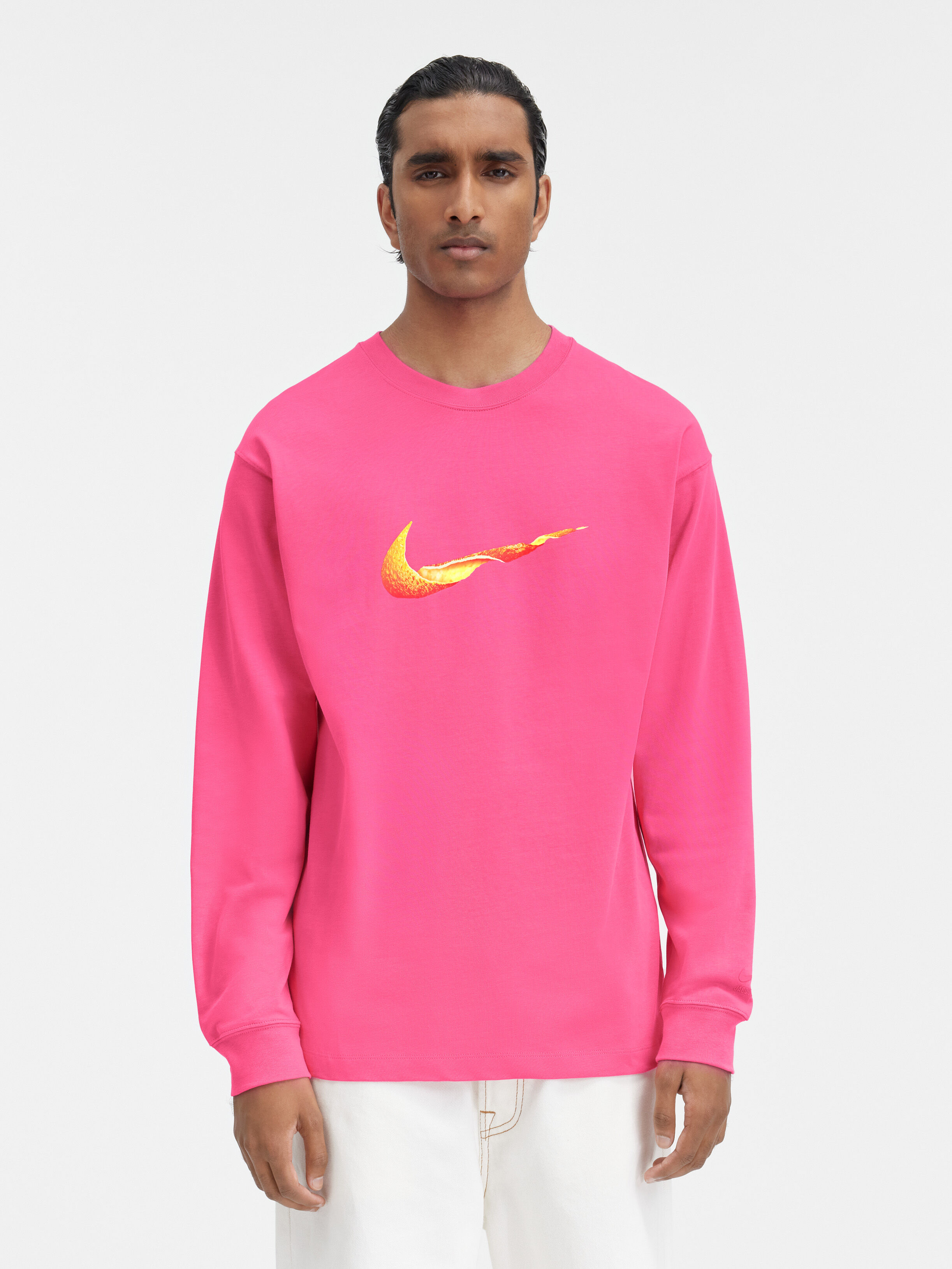 Le t-shirt manches longues orange JACQUEMUS + NIKE