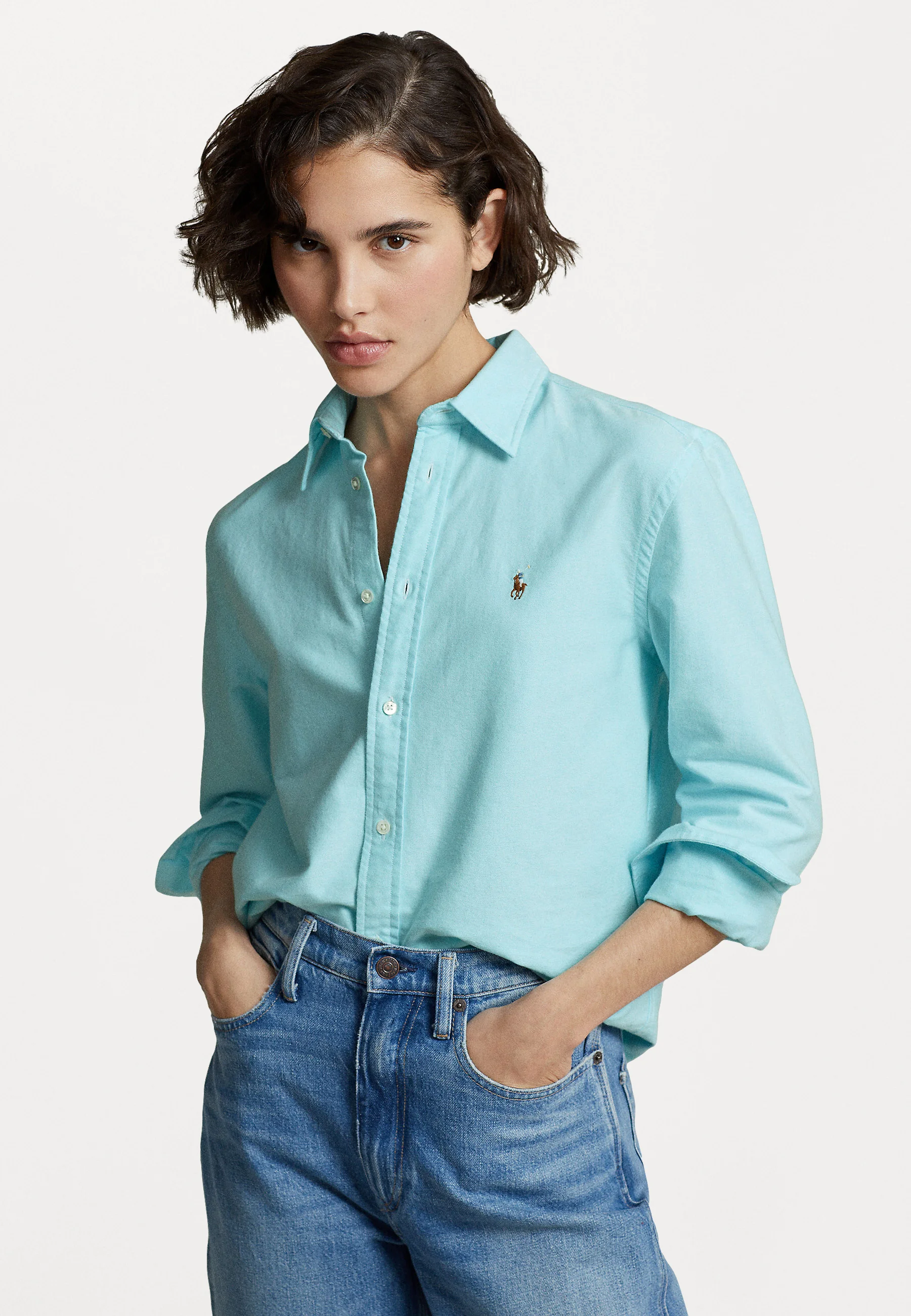 Camisa Polo Ralph Lauren de manga larga con botones delanteros