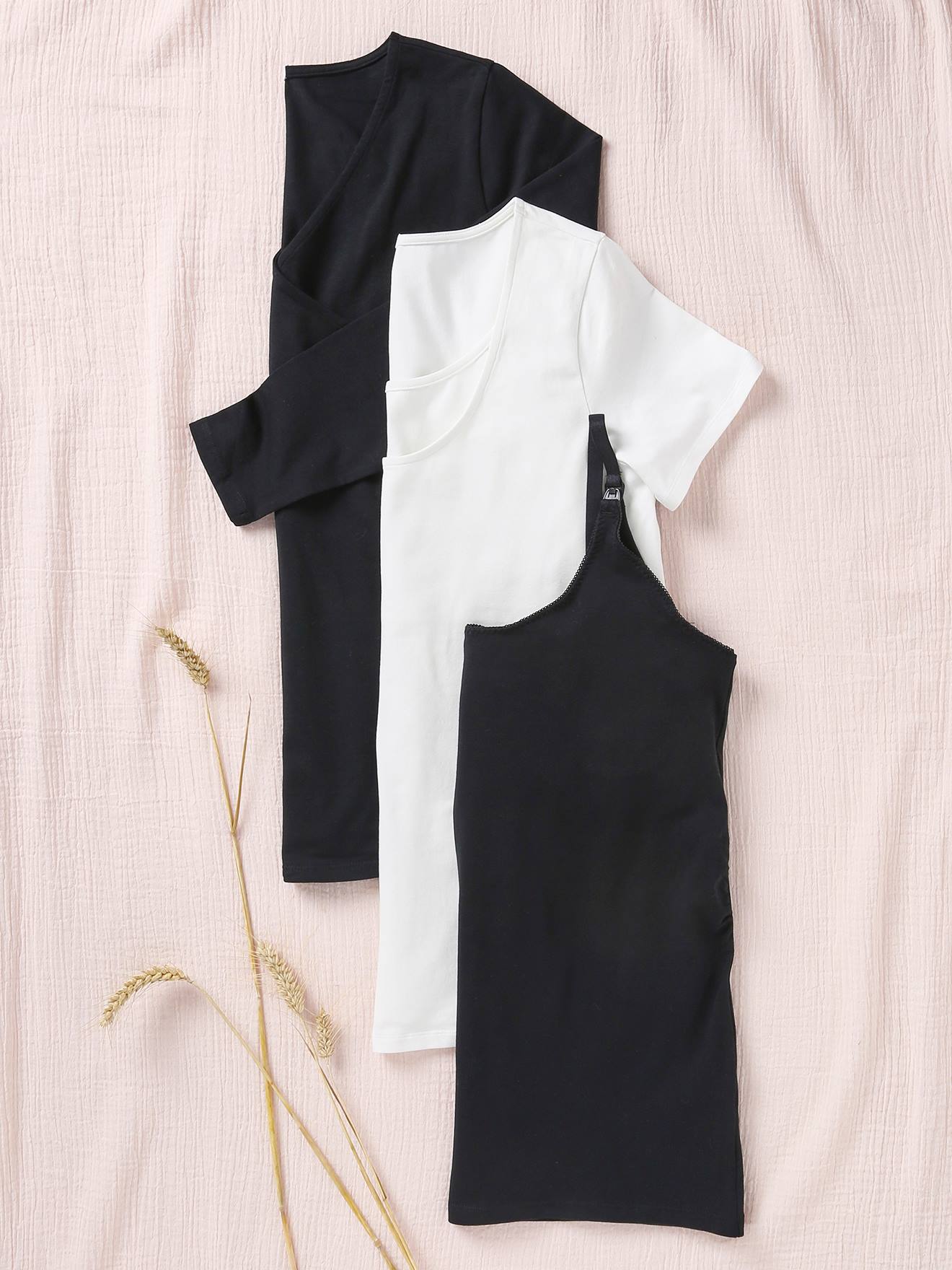 Vertbaudet Set für Schwangerschaft & Stillzeit: Shirt, T-Shirt & Top - schwarz