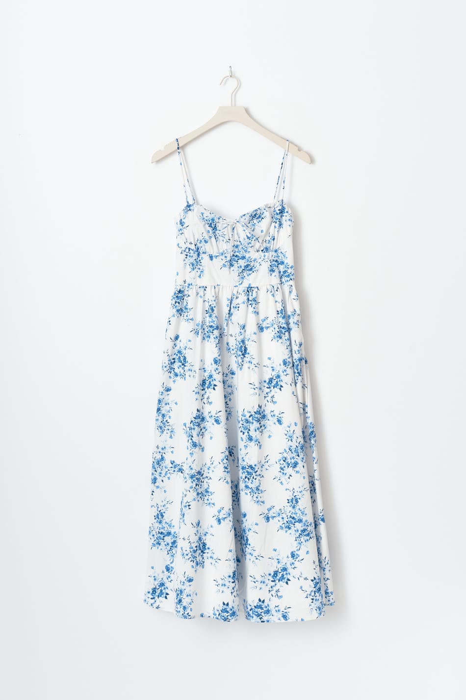 Gathered bust midi dress