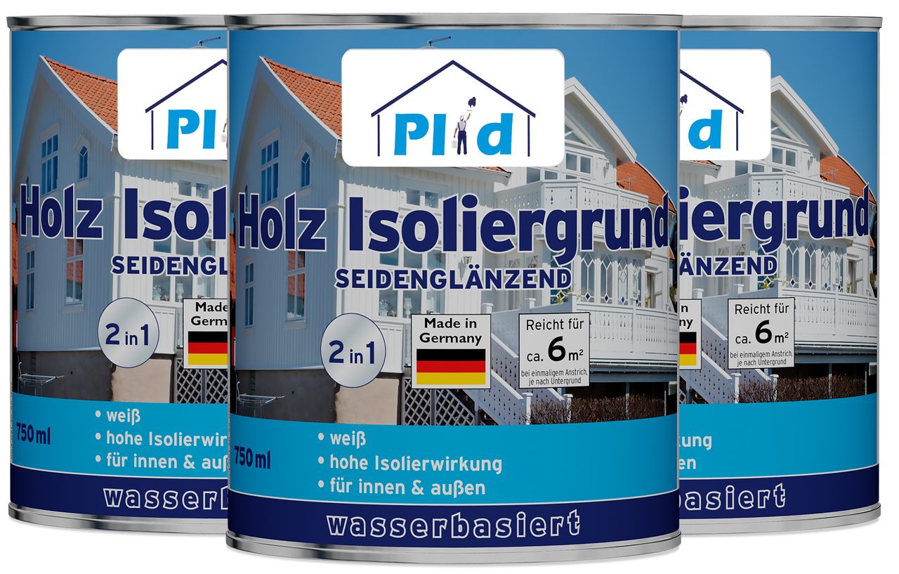 Plid Premium Holz-Isoliergrund Isolierfarbe Isoliergrund Weiß