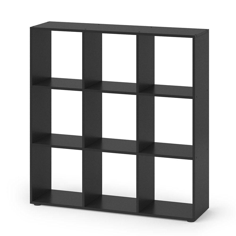 Vicco Raumteiler Würfelregal Standregal NOVE 9 Fächer Schwarz
