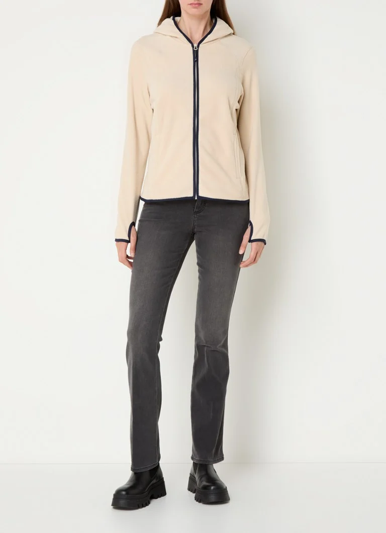Ilse Jacobsen fleece cuddle jacket with hood and zip pockets