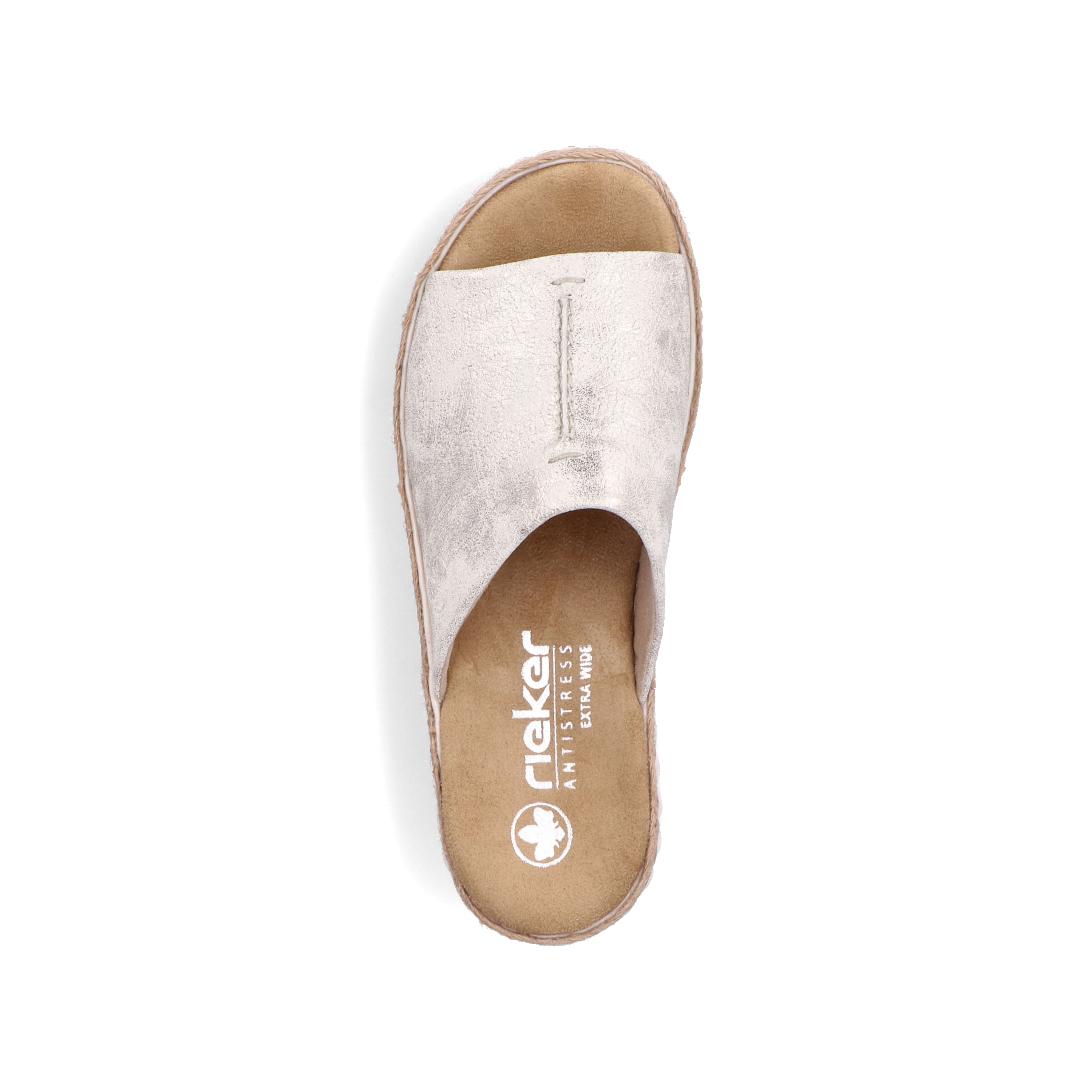 Rieker Damen Pantoletten silber-platin-metallic