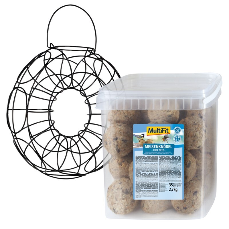 AniOne Wildvogelfutter AniOne Futterring mit MultiFit Meisenknödel