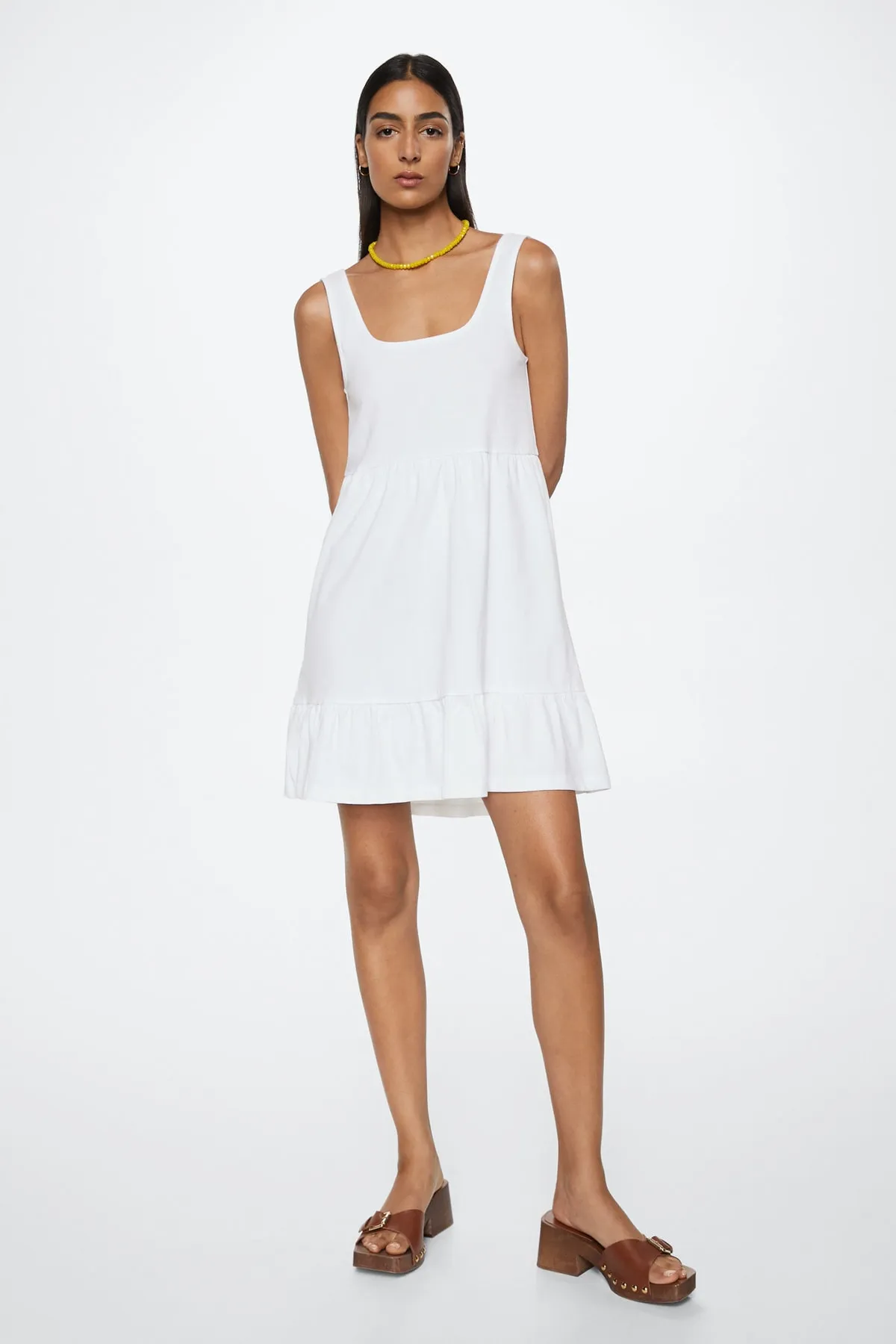 MANGO  Weißes Damenkleid 27038630