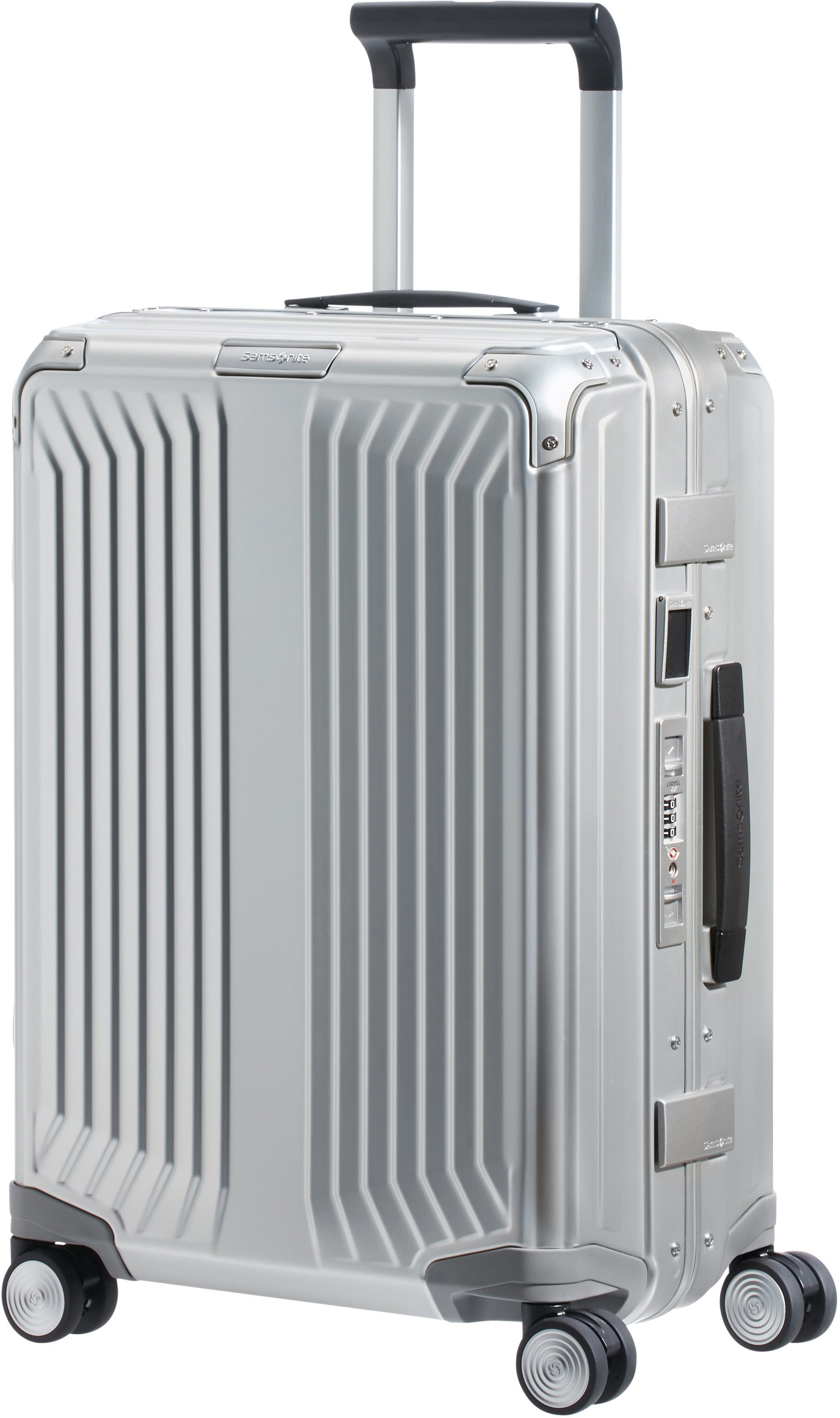 Samsonite Hartschalen-Trolley Lite-Box Alu, 55 cm, 4 Rollen, hergestellt aus Premium-Aluminium