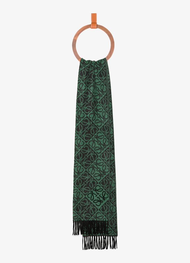 Eșarfă LOEWE Anagram din amestec de cașmir cu logo, 180 x 38 cm