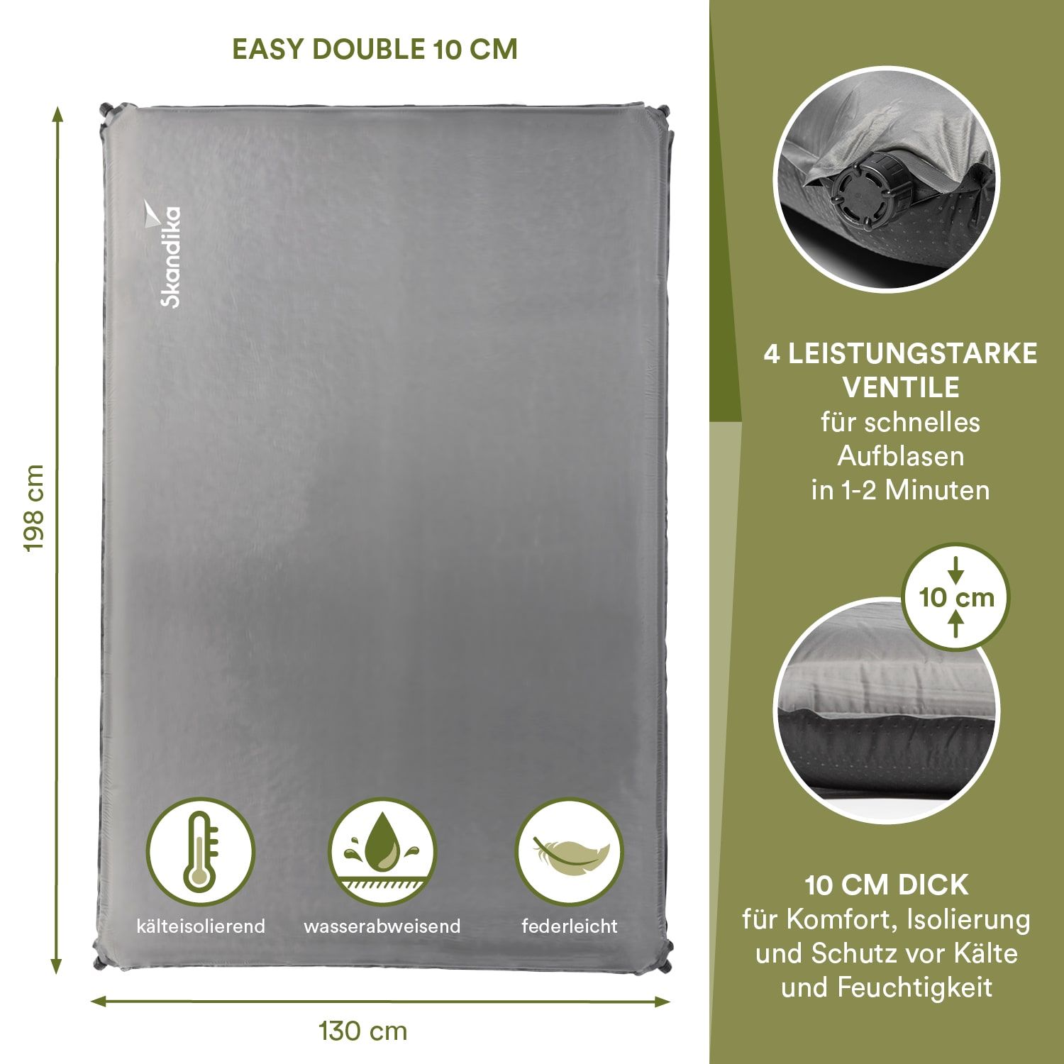Skandika Easy Double selbstaufblasend Schlafmatte