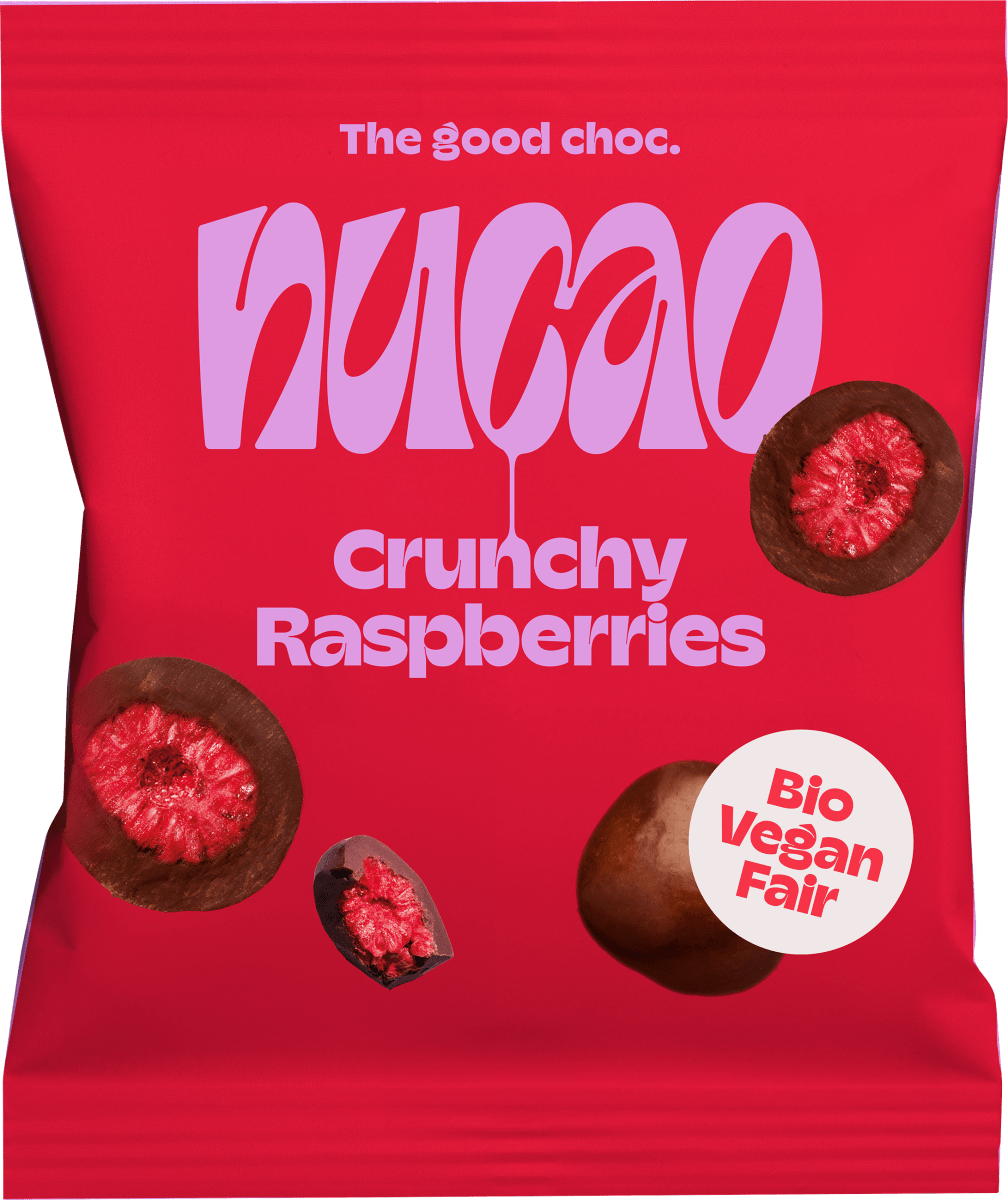 Trockenfrüchte, Crunchy Raspberries, Himbeeren mit Schokolade, 50 g